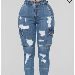 Fashion Nova Don't Push Me Cargo Jeans